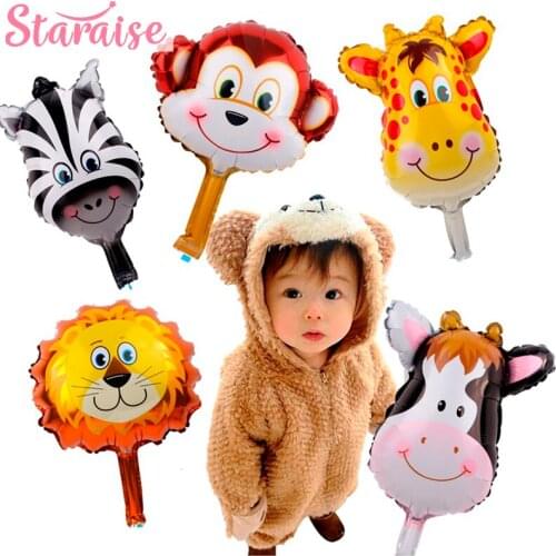 Staraise 1pc Animal Balloons Jungle Safari Party Balloons Jungle Party Decorations Foil Animal Balloon Birthday Party Decor Kids