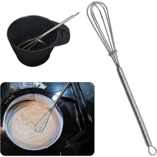 1pcs Stainless Steel Salon Hair Color Dye Mixer Blender Barber Cream Whisk Mixer Stirrer Hair Care Styling Tools DIY DIY Home