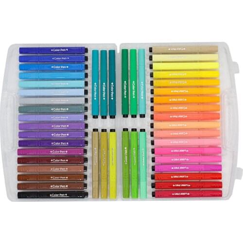 24/48pc Watercolor Brush Pen For Student Washable Colored Marker Pens Set For Calligraphy Drawing School Stationery Art Supplies