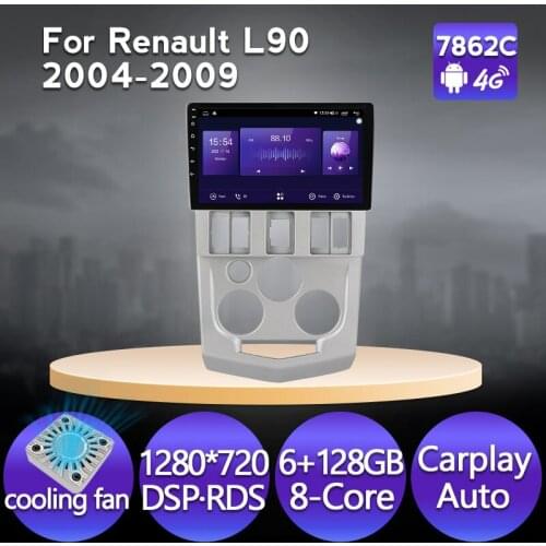 4G LTE DSP RDS Android 11 6+128GB Carplay Auto For Renault L90 2004-2009 Car Stereo Multimedia Video Player GPS Navigation WIFI