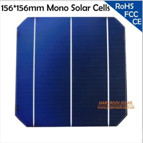 50pcs/Lot 4.76W High Efficiency 156mm Monocrystalline Solar Cell 3 Busbar, with enough Free Tabbing wire+Busbar Wire+flux pens