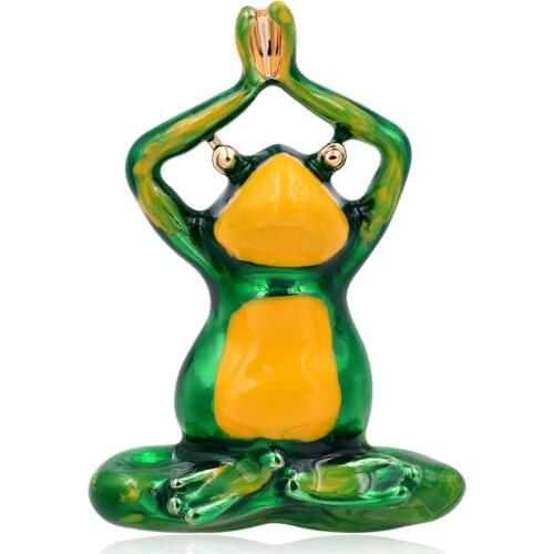 50pcs/lot Frog Brooches for Women Green Enamel Animal Brooch Pin Luxury Vintage Jewelry Coat Accessories