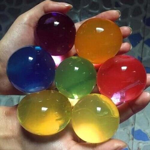 7-8 pcs/bag Random Color 6-8mm Pearl Shaped Crystal Soil Water Beads Mud Grow Magic Jelly Balls Home Decor Without Glass Bottle