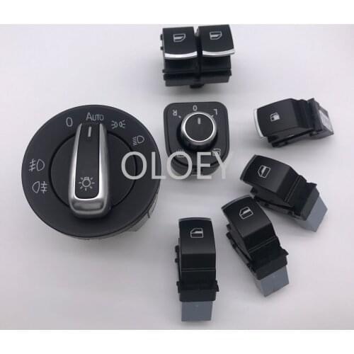 7PCS/SET Multi-control switch headlight switch lift switch 5ND 941 431 B for V W Sagitar Magotan Tiguan Golf 6 MK6 Touran