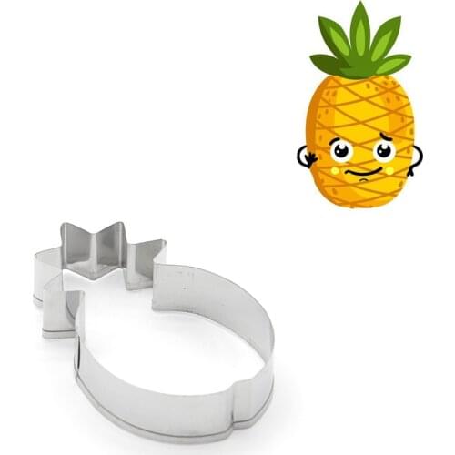 Pineapple Cookie Cutter Stainless Steel Biscuit Cut Mold Baking Fruit Cut Cake Mold Embossing Printing Die