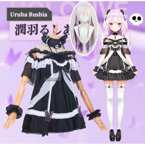 Anime VTuber Hololive Uruha Rushia SJ Lolita Dress Uniform Party Suit Cosplay Costume Halloween Women Free Shipping 2021 New