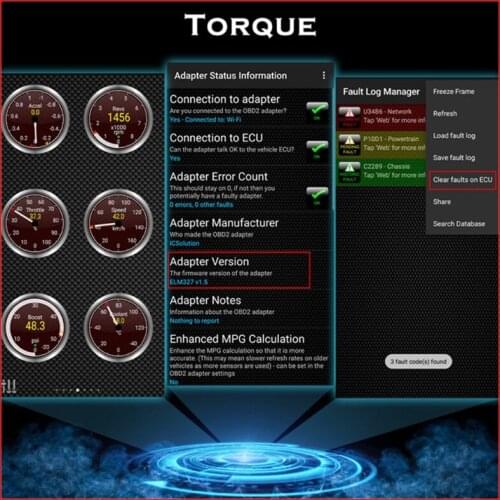 Car WiFi V1.5 OBD2 ELM 327 Scanner Instrument OBDII Scan Tool Code Reader Adapter Check Engine Light Diagnostic Tool