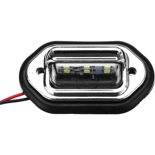 Auto Car 12V-24V Tail Rear 6LEDNumber License Plate Light Truck Lorry License Plate Lamp car accessories Car license plate light