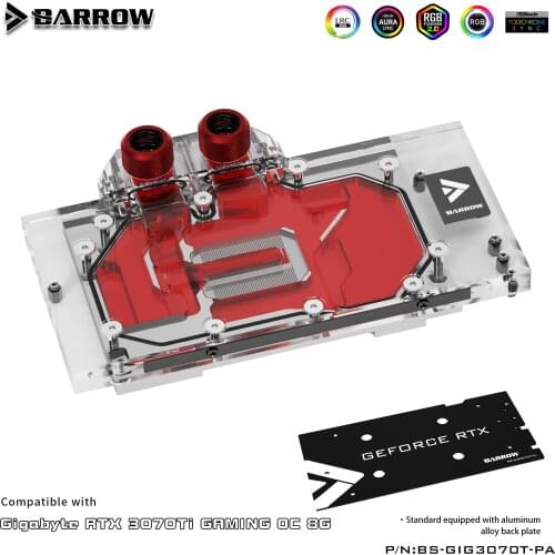 Barrow LRC2.0 full coverage GPU Water Block for Gigabyte 3070Ti GAMING OC Aurora BS-GIG3070T-PA