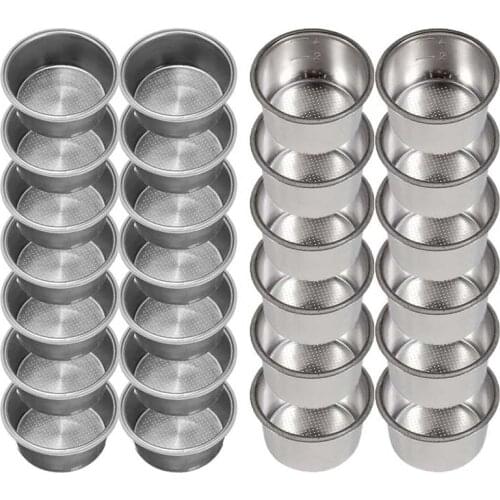 12PCS 51mm 2-Cup 4-Cup High Pressure for Delonghi Coffee Machine Filter Basket Pod Stainless Steel Single Layer Cups