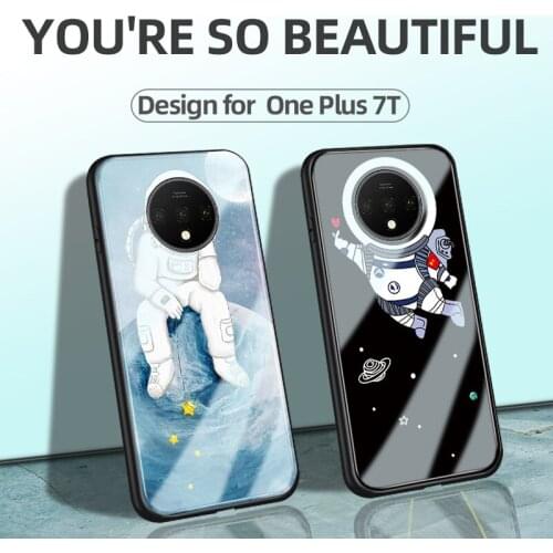 For oneplus t7 case glaxy spaceman astronaut protective 1+7t cover case for oneplus 7t custom made