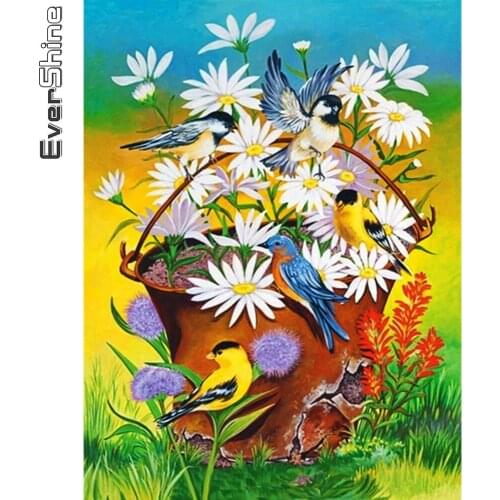 Evershine Diamond Painting Bird 5D DIY New Arrival Diamond Embroidery Animal And Flower Cross Stitch Mosaic Sale Home Decoration