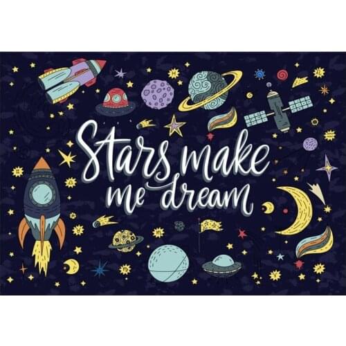 7X5ft Photography Background Spaceship Galaxy Starry Sky Theme Photo Studio Background Cloth For Photo