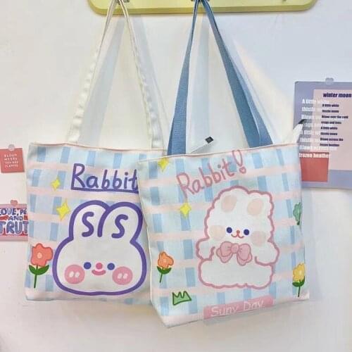 Girl Canvas Bag Messenger Bag Cute Tote Bag Canvas Envelope Bag Large Capacity Shopping Bag Girly Tote Bag