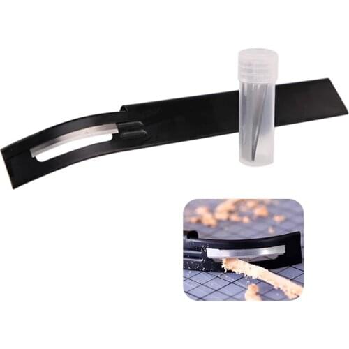 LMDZ Stainless Steel Safety Beveler Skiver Thinning Leather Craft DIY Seams Tool Handmade Accessories with 3 Blades