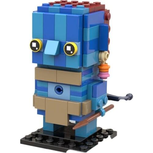 A small particle MOC building block classic creative brick boy sci-fi movie avatar, childrens movie toy gift
