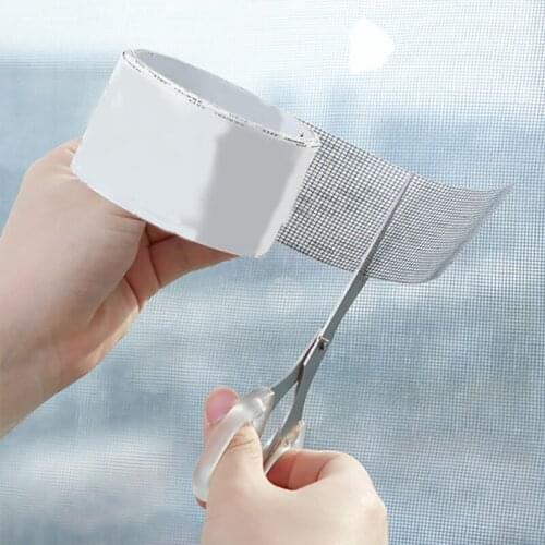 Window Screen Repair Kit Strong Adhesive Tape Fiberglass Covering Mesh Repair for Screen Door Tears Holes RE