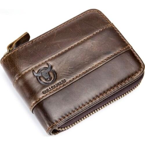 Short horizontal first layer cowhide wallet, leisure change, drivers license, multi-function card slot wallet