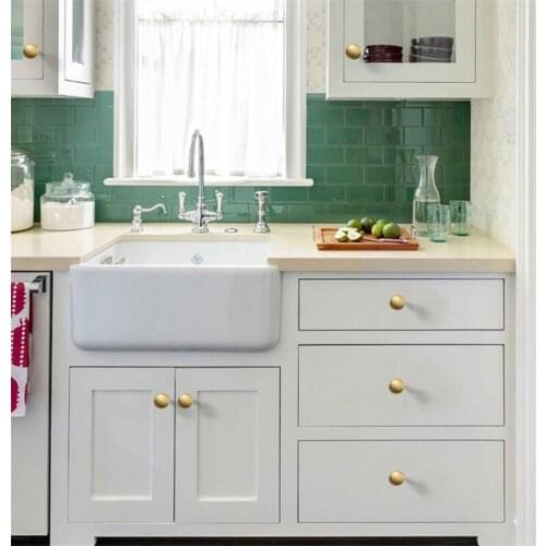 Nordic Brass Handle Drawer Copper Handle Pulls Cabinet Door Modern Minimalist Brass Gold Single Hole Knobs