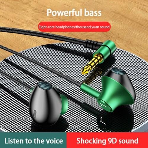 Metal 3.5mm Wired In Ear Earphone Bass Stereo Surround Sound Music Sport Earphones With Microphone For Xiaomi Huawei Samsung