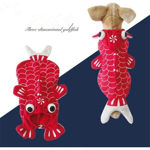 Cute Dog Clothes Hallowmas Hoodie Pet Costume Autumn Winter Goldfish Cat Clothing Festival Theme Apparel Outfits Coat For Dogs