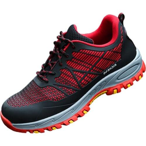 Mens Breathable Work Safety Shoes for Men Lightweight Anti-smashing Anti-Puncture Safety Insulation Male Safety Boots Sneakers