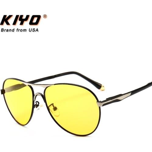 KIYO Brand 2020 New Men Pilot Photochromic Polarized Sunglasses Metal Classic Sun Glasses UV400 Driving Eyewear 2666