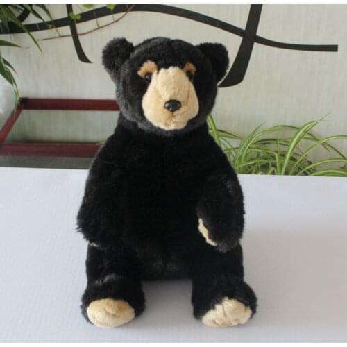 Soft Wildlife North American Black Bear Doll Toy real life Plush Toys Child Gifts Good Quality