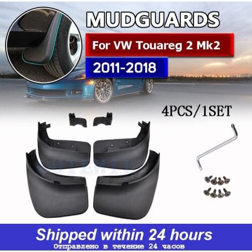 Set Mud Flaps For VW Touareg 2 Mk2 2011-2017 Mudflaps Splash Guards Front Rear Mud Flap Mudguards 2012 2013 2014 2015 2016 7P5