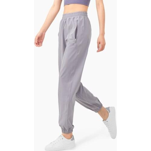 2021 New Zipper Pocket High Waist Fitness Pants Women Loose Sports Pants Outdoor Running Quick Dry Cycling Jogging Harem Pants