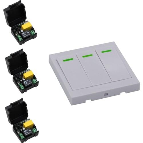 New Arrival RF Mini Wireless Remote Control AC 220 V 1 CH Household Light Bulb Control 1pcs Receiver+1 pcs Wall Transmitter