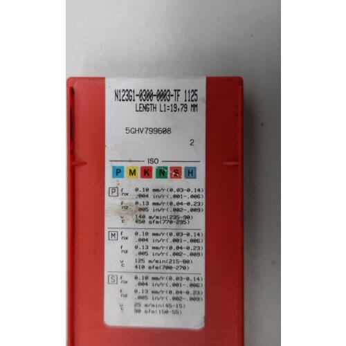 ORIGINAL 10PCS CARBIDE INSERT N123G1-0300-0003-TF 1125