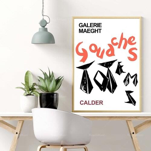 Original Calder Printable Exhibition Poster Calder Print Alexander Calder Stabiles Galerie Maeght Contemporary Modern Exhibition
