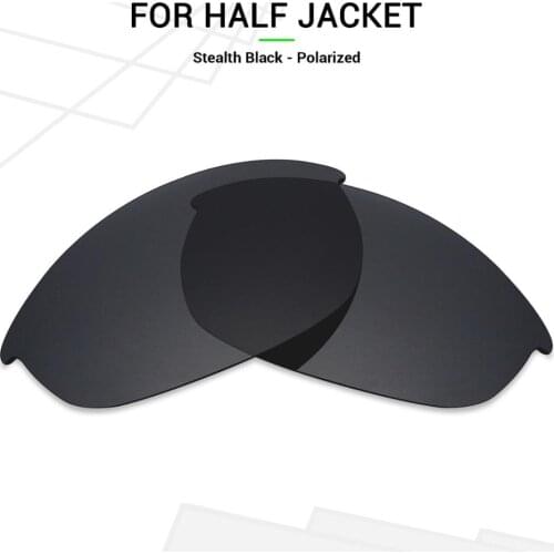 Mryok Anti-Scratch POLARIZED Replacement Lenses for Oakley Half Jacket Special Sunglasses Stealth Black