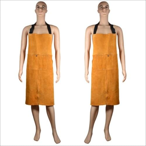 Professional Cowhide Welding Protective Aprons Heat Insulation Anti-scald Safety Apron For Household Cleaning Sleeveless Apron