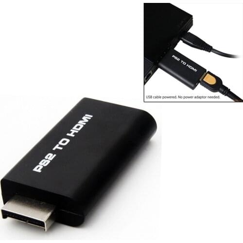 PS2 to HDMI Video Converter AV Adapter w/ 3.5mm o Output for HDTV Monitor