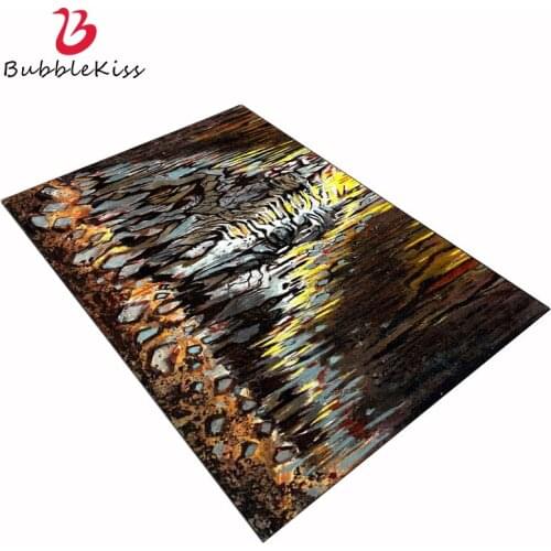 Bubble Kiss Carpets for Living Room Art Abstract Stone Oil Painting Dark Brown Carpet Floor Mat Nordic Decoration Home Area Rugs