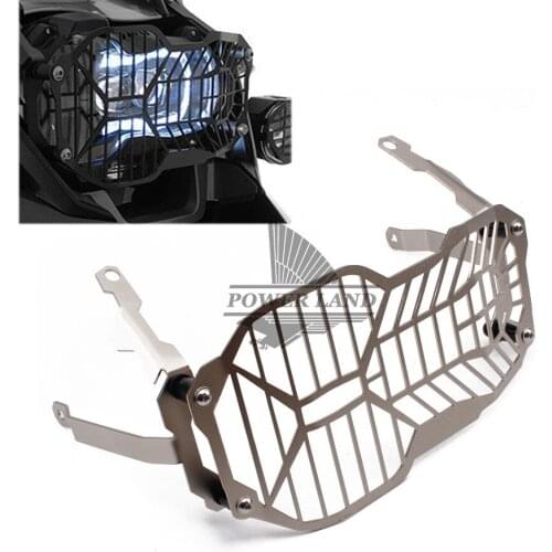 Silver Metal Motorcycle Headlight Grille Guard Cover Mask Protector For BMW R1200GS ADV Adventure R1200GS (Water Cooled) 2012-16