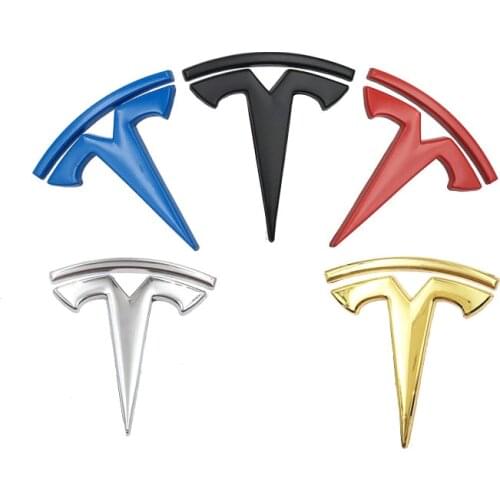 Car Styling 3D Metal for Tesla stickers Model S Model X 3 P100D P85D 200 logo Car Body Tail Emblems Badge Side Fender Stickers