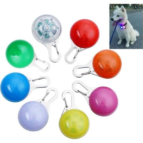 Outdoor Dog Collar LED Light Waterproof Safety LED Lights Cats Pets Collar Pendant Night Walking Camping Light Battery Included