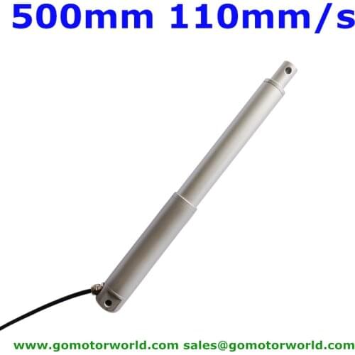Waterproof 12V 24V 500mm adjustable stroke 1800N 180KG 396LBS load 120mm/s speed mini linear actuator LA35T