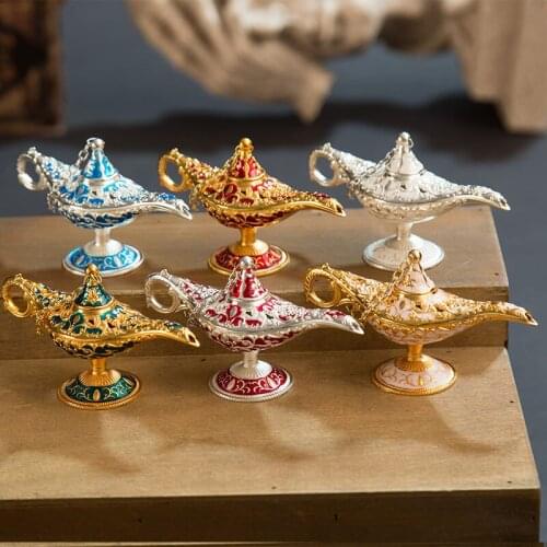Aladdin Magic Lamp Creative Handicraft Gift Wishing Lamp Living Room Decoration Home Decoration Arab Aromatherapy Wishing Lamp