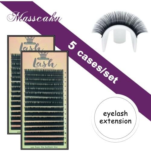 MAS (new) bulk sale 5 cases/lot High quality mink eyelash extension individual eyelashes make up tools beauty