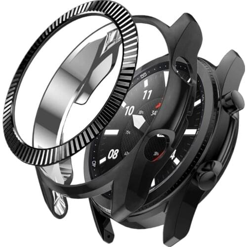 Protector Bezel For Samsung Galaxy Watch 3 45mm 41mm Protector Case Adhesive CoverAnti Scratch Case For Galaxy Watch 3 Accessory