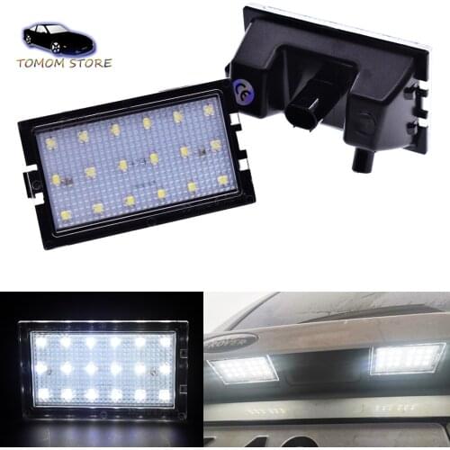 1Pair 6000k Car Rear LED License Number Plate Light Free Error for Land Rover Range Rover Sport L320 Freelander LR2 L359 LR3 LR4