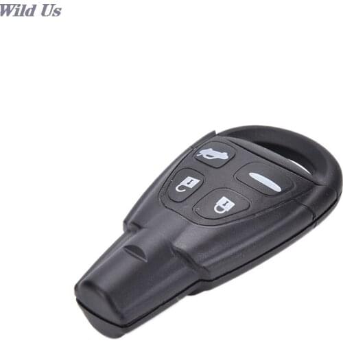 1PC Replacement 4 Button Remote Key Fob Case Cover Shell Pad + Insert For SAAB 93 95
