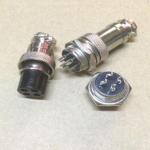 10Pair/Lot GX16-4 GX16 4Pin 4P 16MM Male & Female Wire Panel Connector Circular Aviation Connector Socket Plug