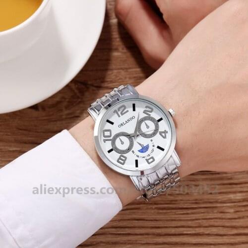 100pcs/lot Hot Sells ORLANDO Three Eye Men Watch Three Eye Reloj Hombre Factory Price Watch Cool Fashion Men Wristwatch