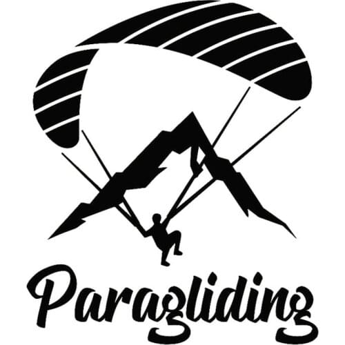 14.3CM*17.3CM Paraglider Paragliding Extreme Sport Decor Car Sticker Motorcycle Decal