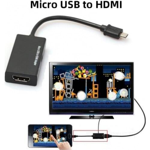 Bluelans Micro USB Male to HDMI-compatible Female HD Adapter Converter Cable for Phone HDTV Monitor
